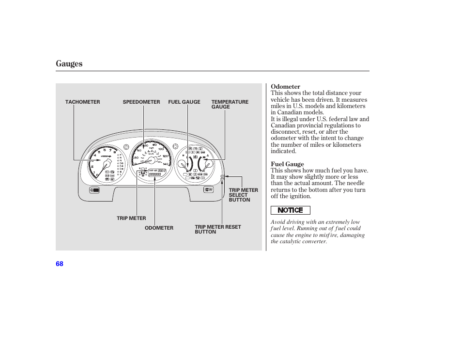 Gauges | Acura 2006 MDX - Owner's Manual User Manual | Page 69 / 311