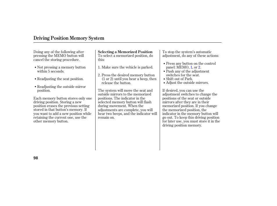Acura 2006 MDX - Owner's Manual User Manual | Page 99 / 311