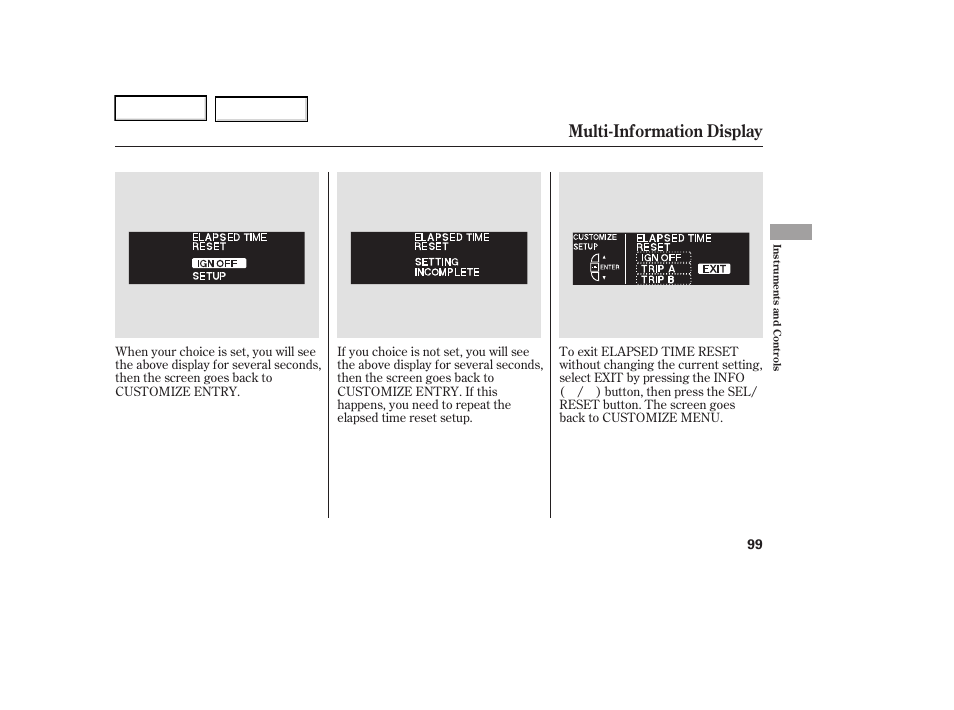 Multi-information display | Acura 2006 RL - Owner's Manual User Manual | Page 100 / 454