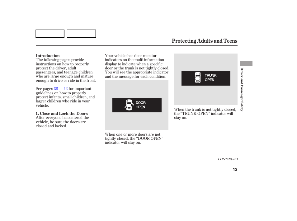 Protecting adults and teens | Acura 2006 RL - Owner's Manual User Manual | Page 14 / 454