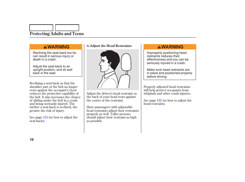 Protecting adults and teens | Acura 2006 RL - Owner's Manual User Manual | Page 17 / 454