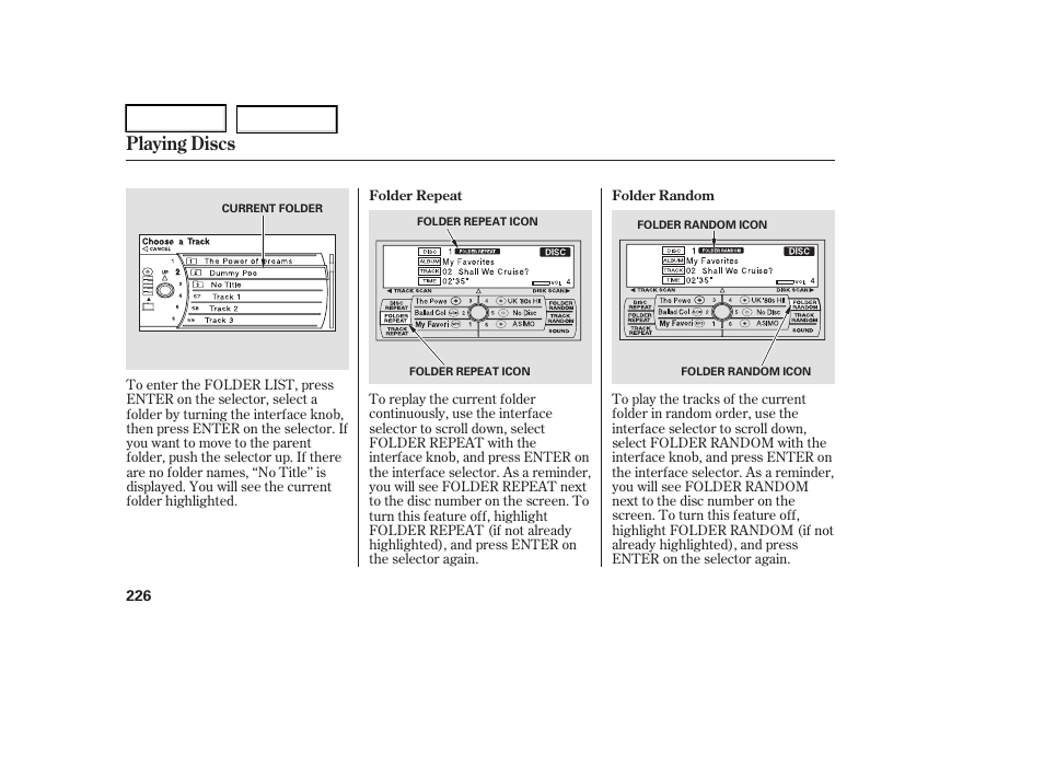 Playing discs | Acura 2006 RL - Owner's Manual User Manual | Page 227 / 454