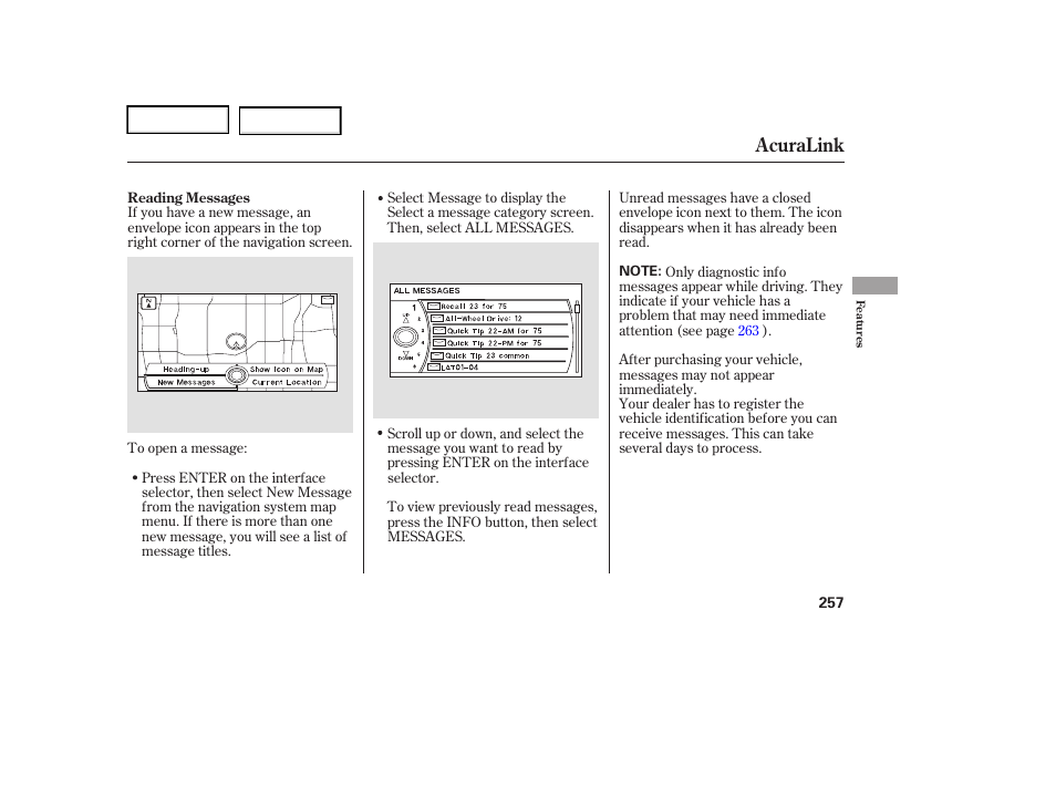 Acuralink | Acura 2006 RL - Owner's Manual User Manual | Page 258 / 454