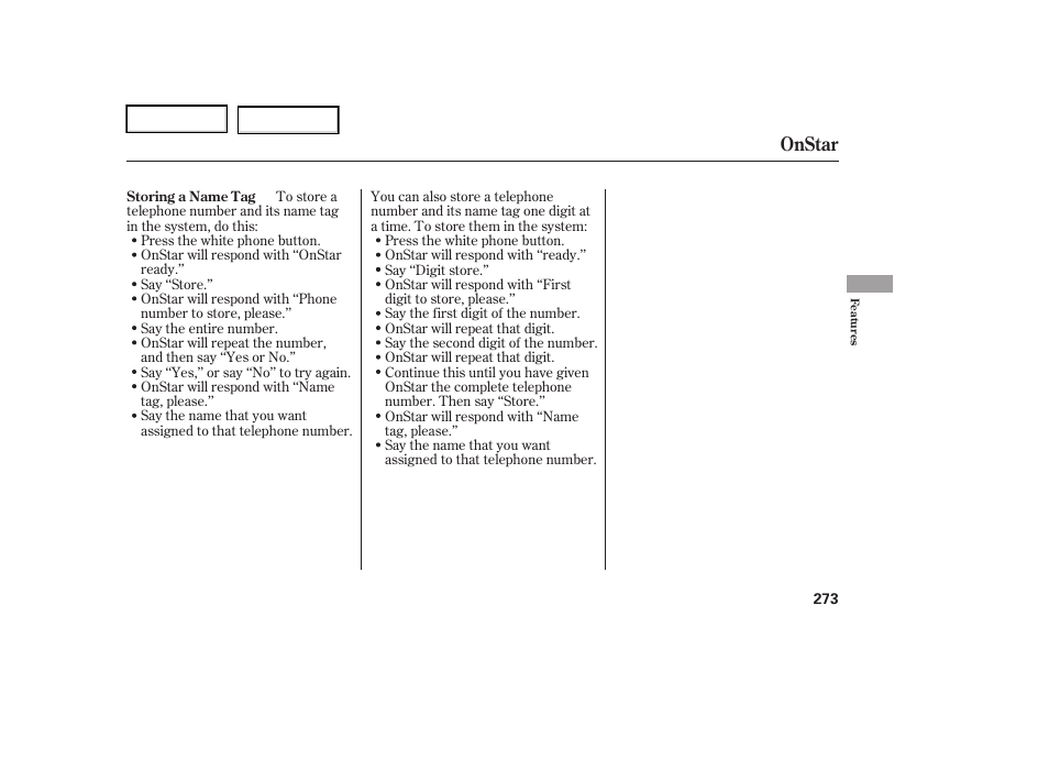 Onstar | Acura 2006 RL - Owner's Manual User Manual | Page 274 / 454