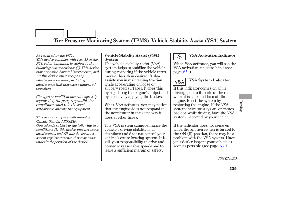 Acura 2006 RL - Owner's Manual User Manual | Page 340 / 454