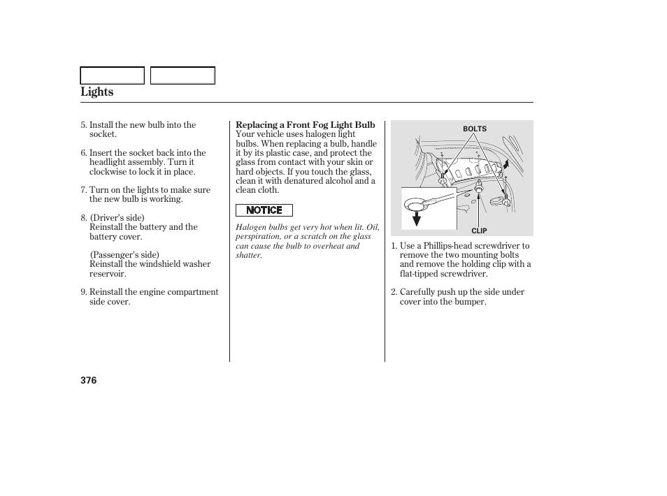 Lights | Acura 2006 RL - Owner's Manual User Manual | Page 377 / 454