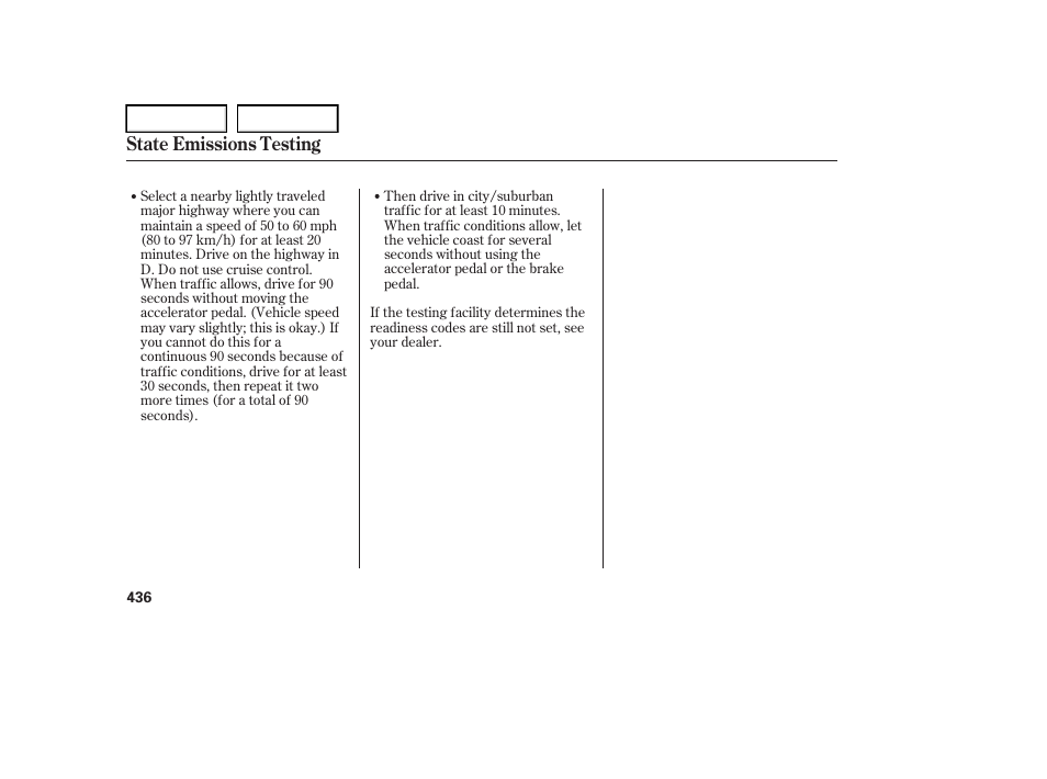 State emissions testing | Acura 2006 RL - Owner's Manual User Manual | Page 437 / 454