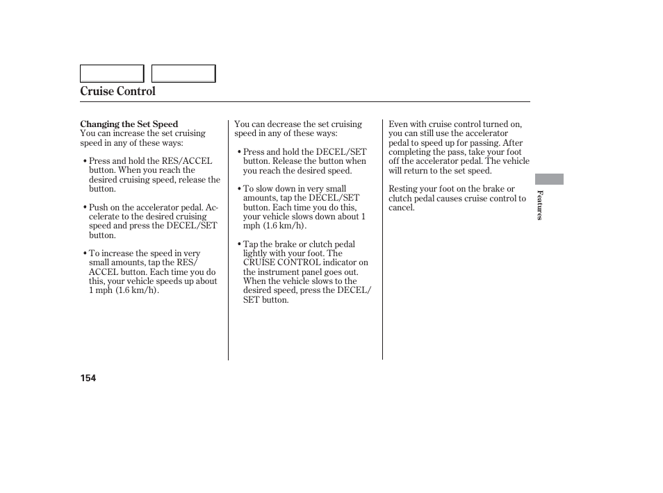 Cruise control | Acura 2006 TL - Owner's Manual User Manual | Page 155 / 295