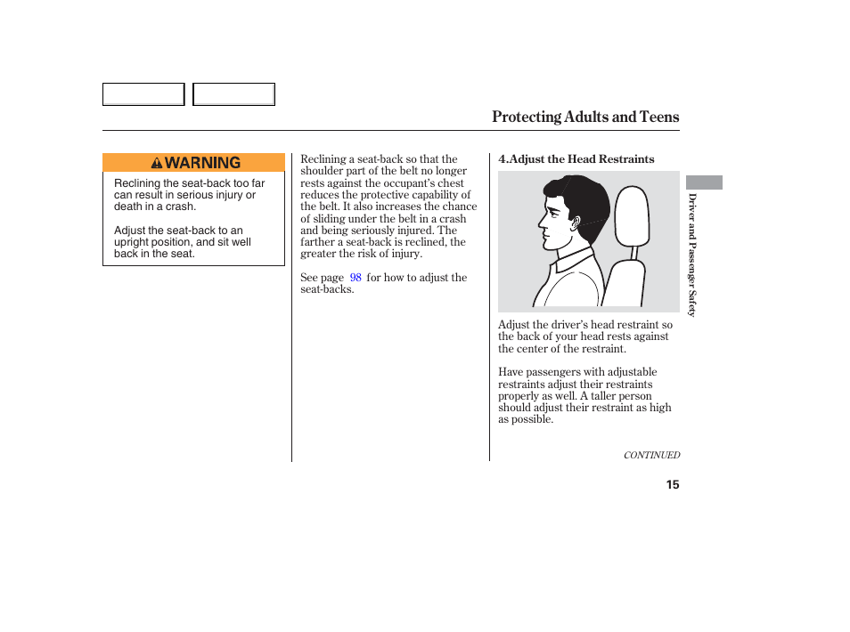 Protecting adults and teens | Acura 2006 TL - Owner's Manual User Manual | Page 16 / 295