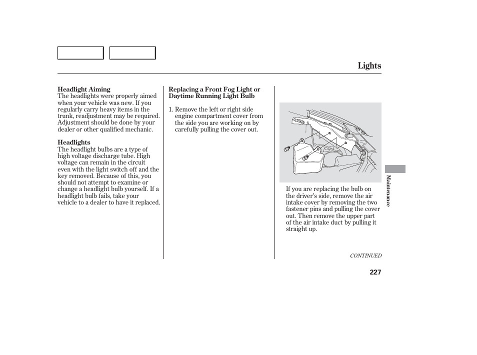 Lights | Acura 2006 TL - Owner's Manual User Manual | Page 228 / 295