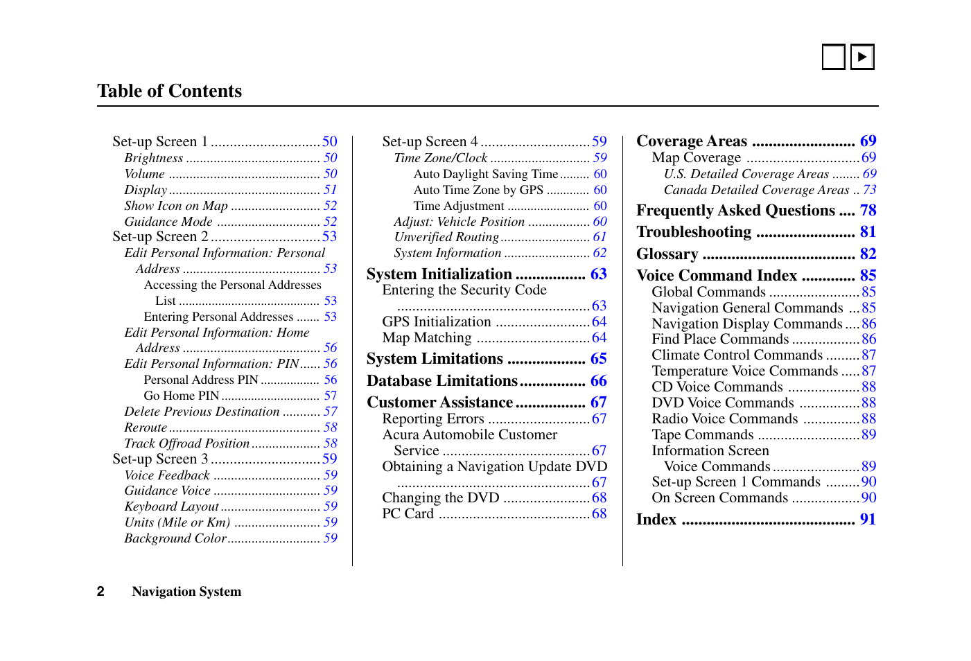 Acura 2006 TSX - Navigation Manual User Manual | Page 2 / 2