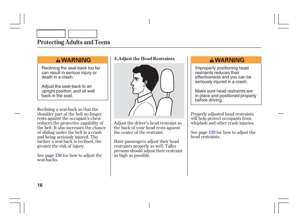 Protecting adults and teens | Acura 2006 TSX - Owner's Manual User Manual | Page 17 / 366
