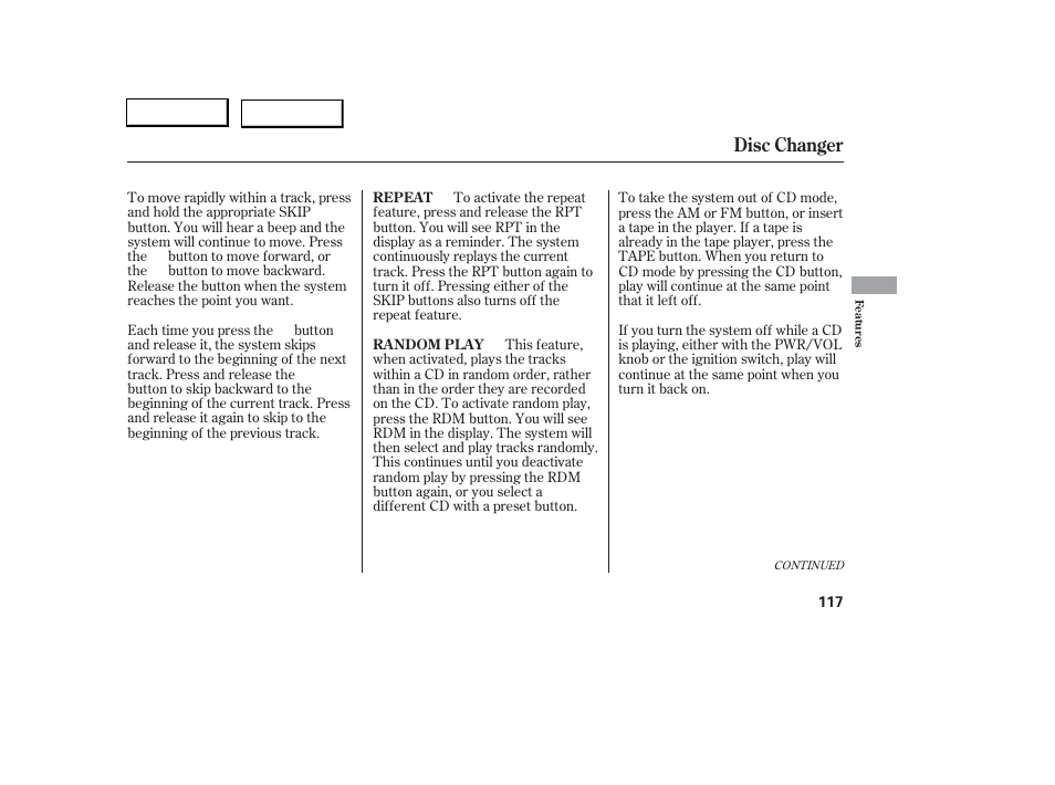 Disc changer | Acura 2006 RSX - Owner's Manual User Manual | Page 118 / 255