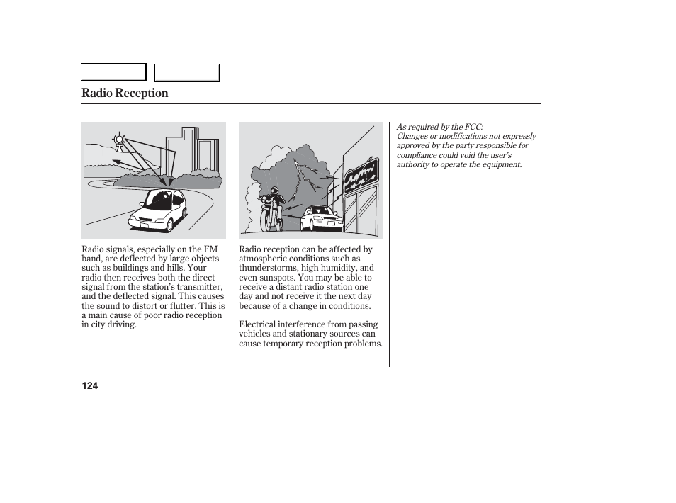 Radio reception | Acura 2006 RSX - Owner's Manual User Manual | Page 125 / 255