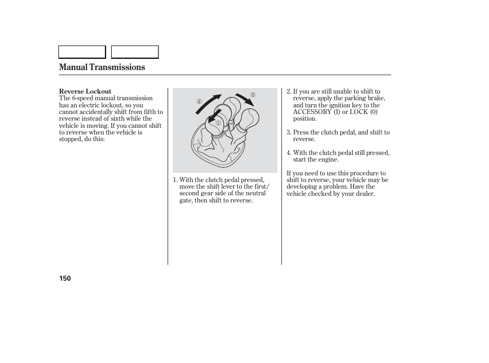 Manual transmissions | Acura 2006 RSX - Owner's Manual User Manual | Page 151 / 255
