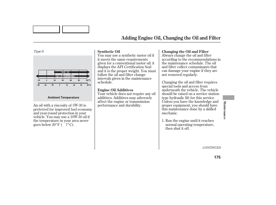 Adding engine oil, changing the oil and filter | Acura 2006 RSX - Owner's Manual User Manual | Page 176 / 255
