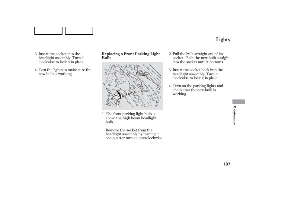 Lights | Acura 2006 RSX - Owner's Manual User Manual | Page 188 / 255