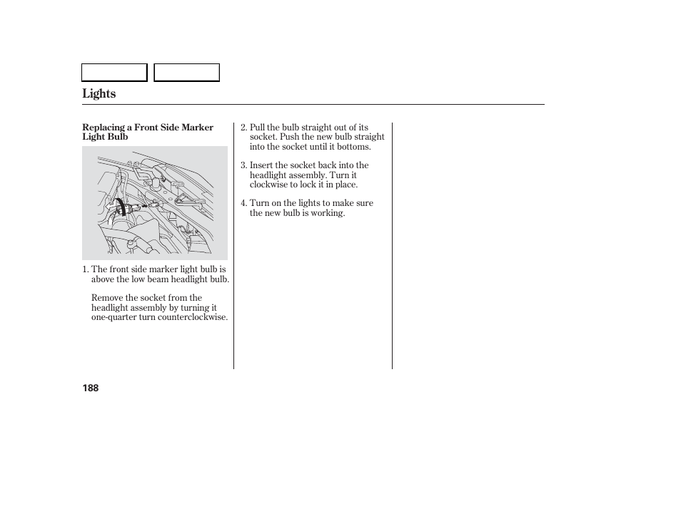 Lights | Acura 2006 RSX - Owner's Manual User Manual | Page 189 / 255