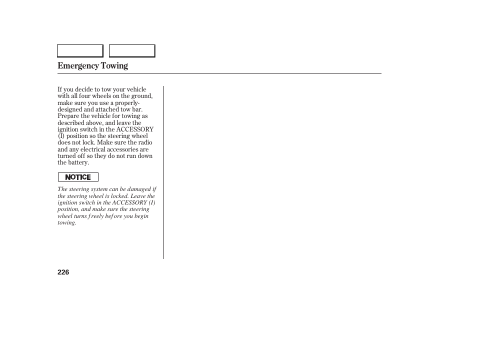 Emergency towing | Acura 2006 RSX - Owner's Manual User Manual | Page 227 / 255
