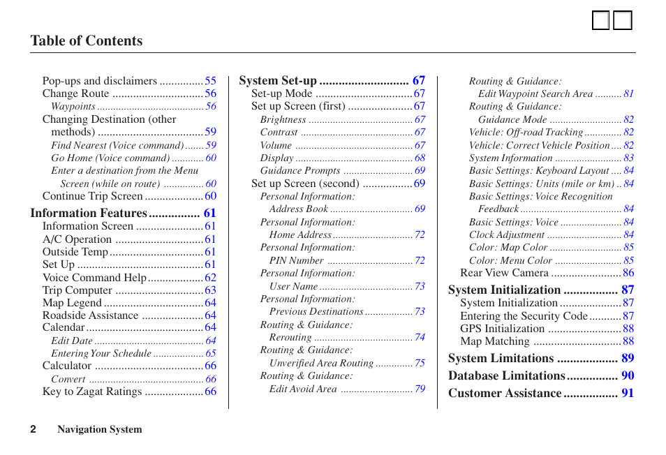 Acura 2005 MDX - Navigation Manual User Manual | Page 2 / 3