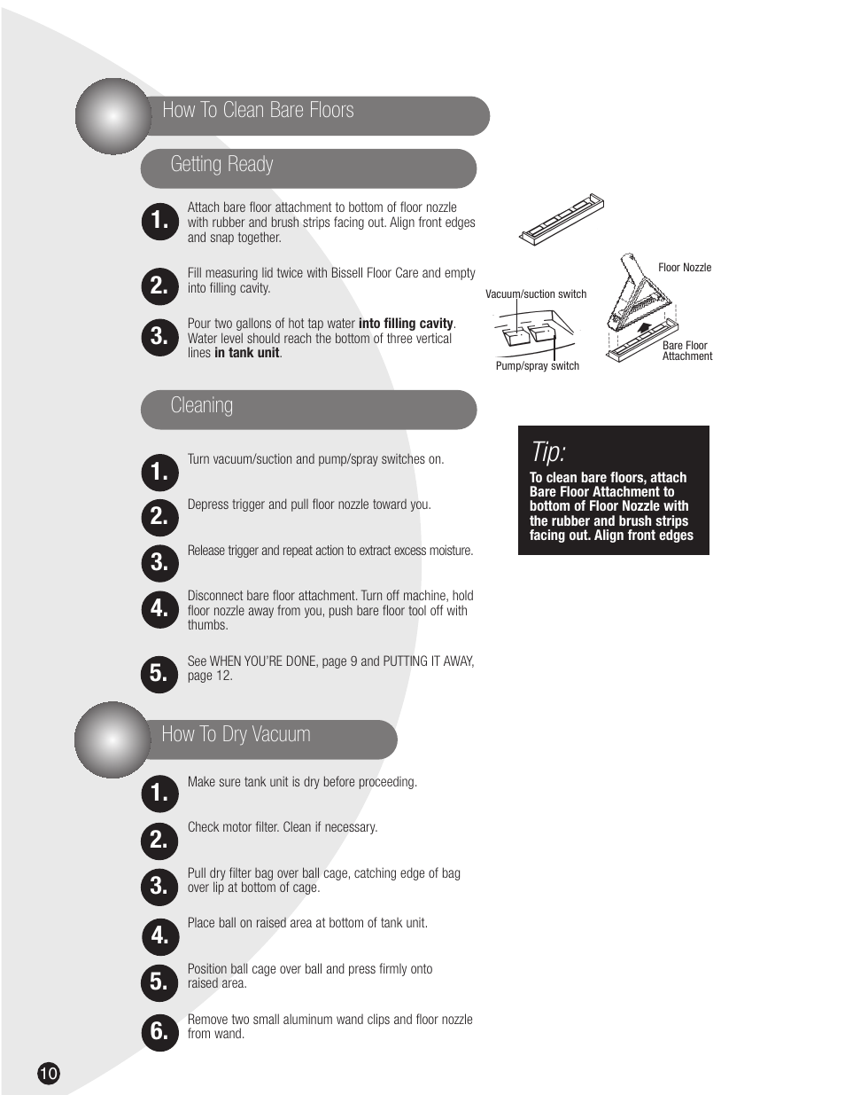 Bissell Big Green 1672 series User Manual | Page 10 / 16