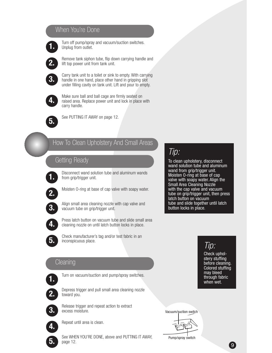 Bissell Big Green 1672 series User Manual | Page 9 / 16