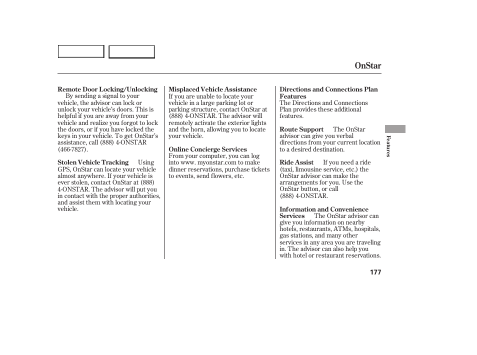 Onstar | Acura 2005 MDX - Owner's Manual User Manual | Page 179 / 312