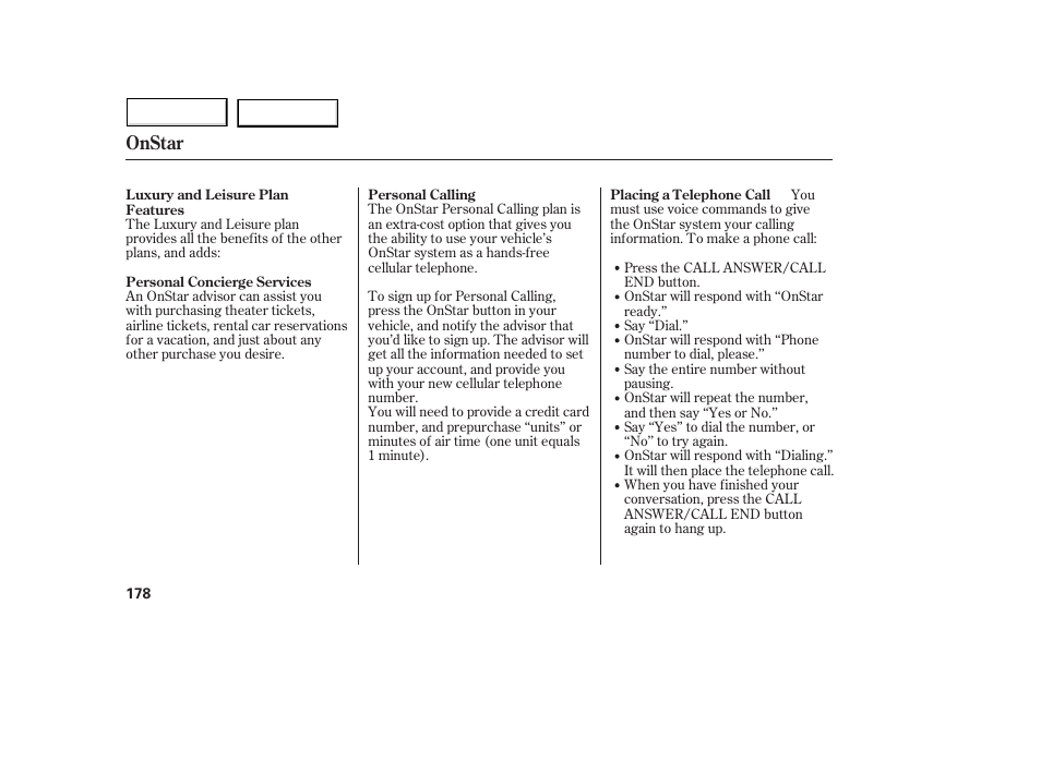 Onstar | Acura 2005 MDX - Owner's Manual User Manual | Page 180 / 312