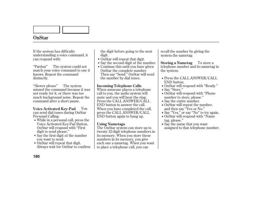 Onstar | Acura 2005 MDX - Owner's Manual User Manual | Page 182 / 312