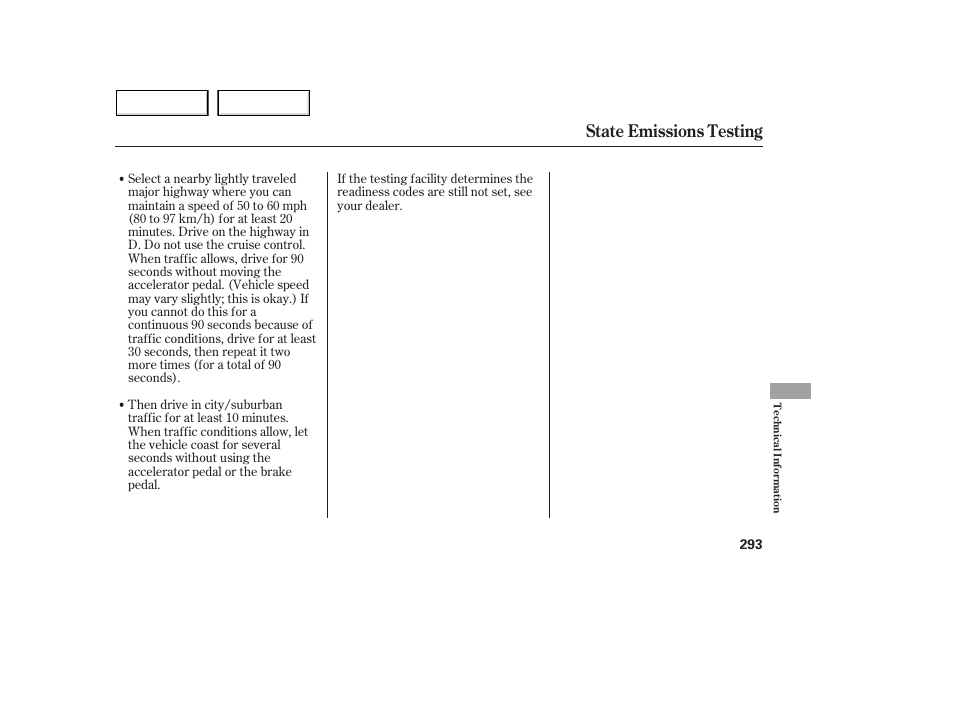 State emissions testing | Acura 2005 MDX - Owner's Manual User Manual | Page 295 / 312