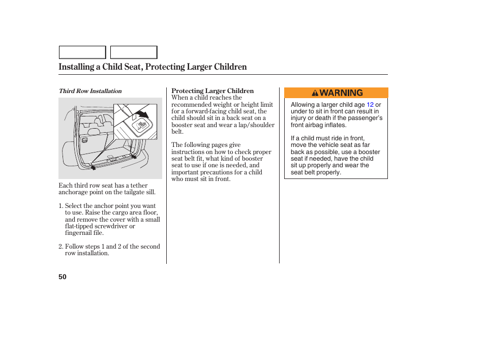 Acura 2005 MDX - Owner's Manual User Manual | Page 52 / 312