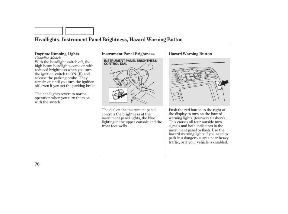 Acura 2005 MDX - Owner's Manual User Manual | Page 78 / 312