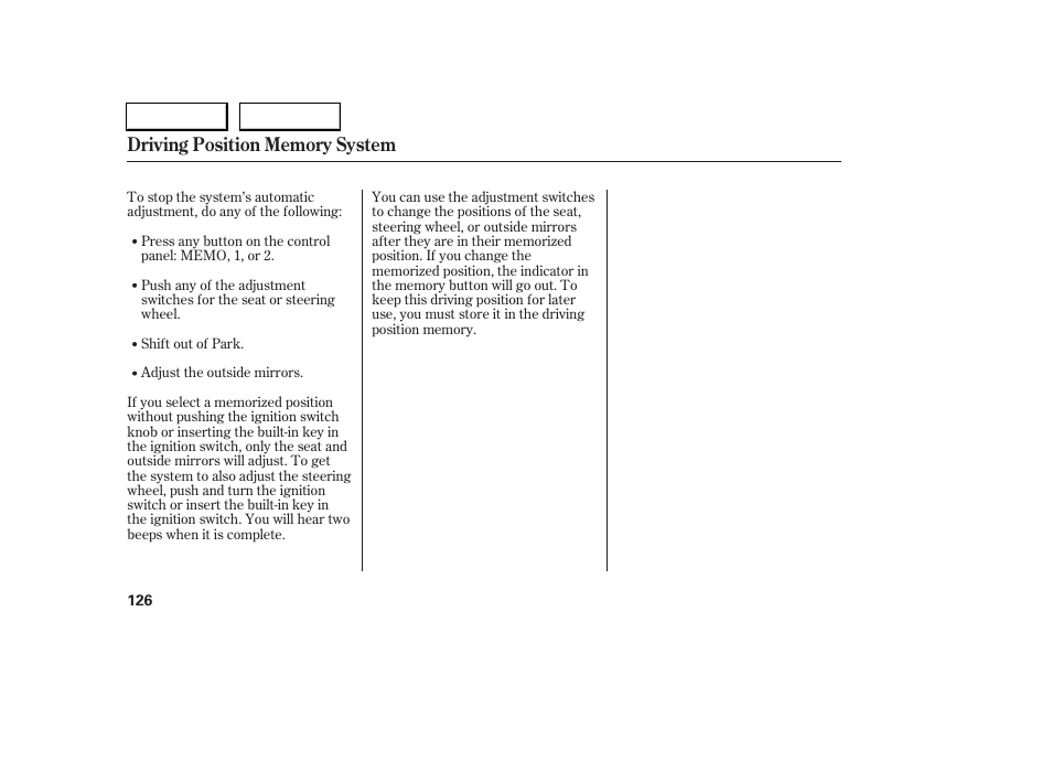 Acura 2005 RL - Owner's Manual User Manual | Page 127 / 394