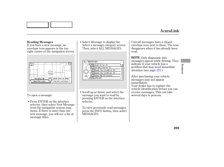 Acuralink | Acura 2005 RL - Owner's Manual User Manual | Page 210 / 394