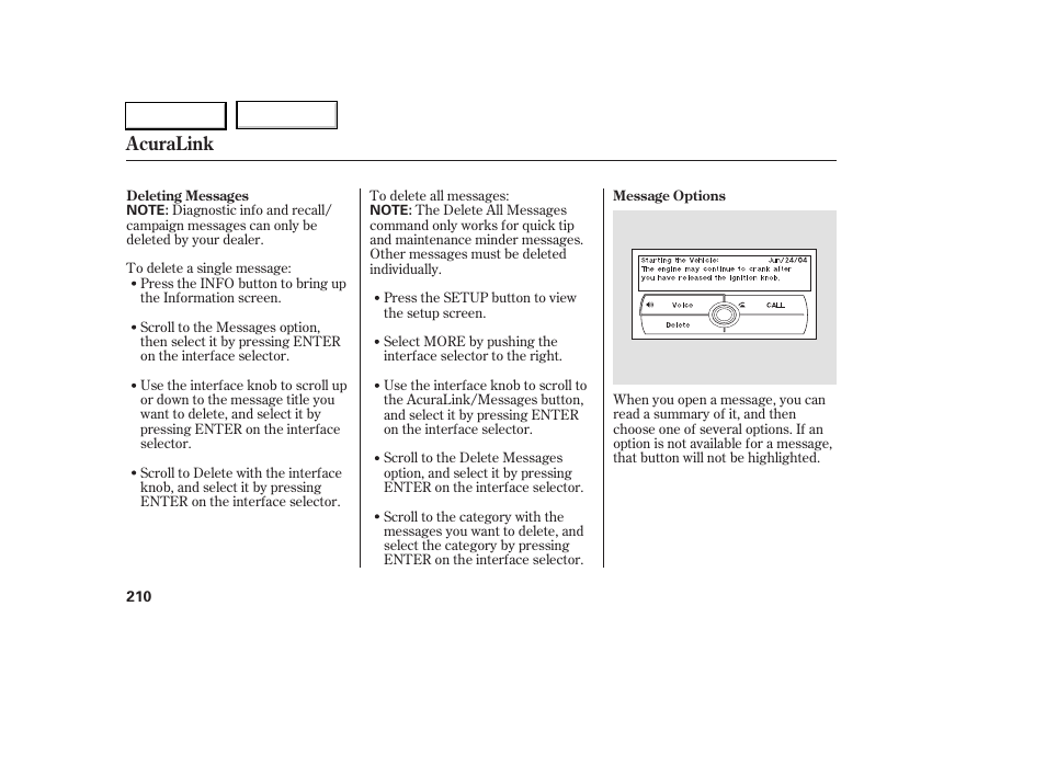 Acuralink | Acura 2005 RL - Owner's Manual User Manual | Page 211 / 394