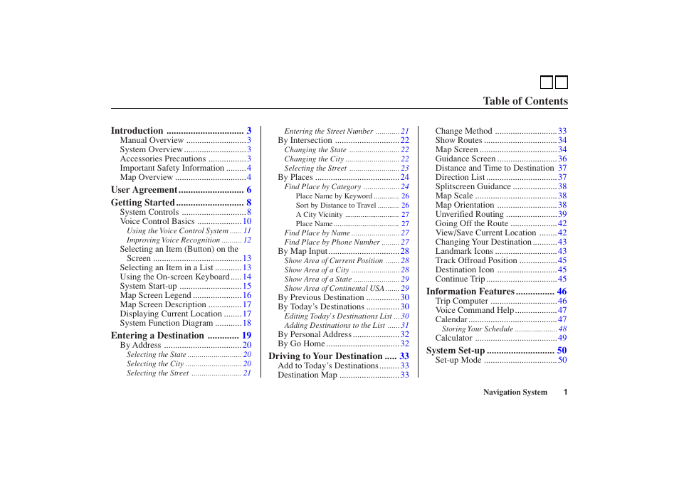 Acura 2005 TSX - Navigation Manual User Manual | 2 pages