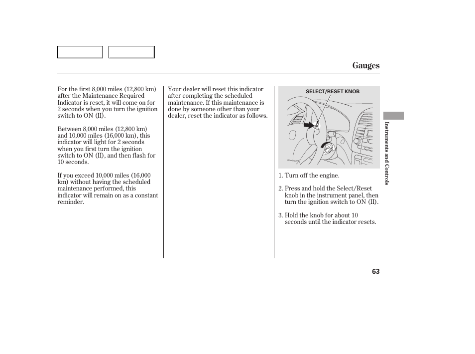 Gauges | Acura 2005 TSX - Owner's Manual User Manual | Page 64 / 288