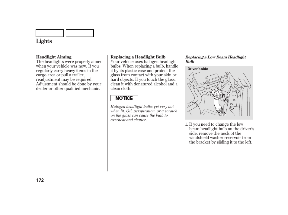 Lights | Acura 2005 RSX - Owner's Manual User Manual | Page 173 / 243