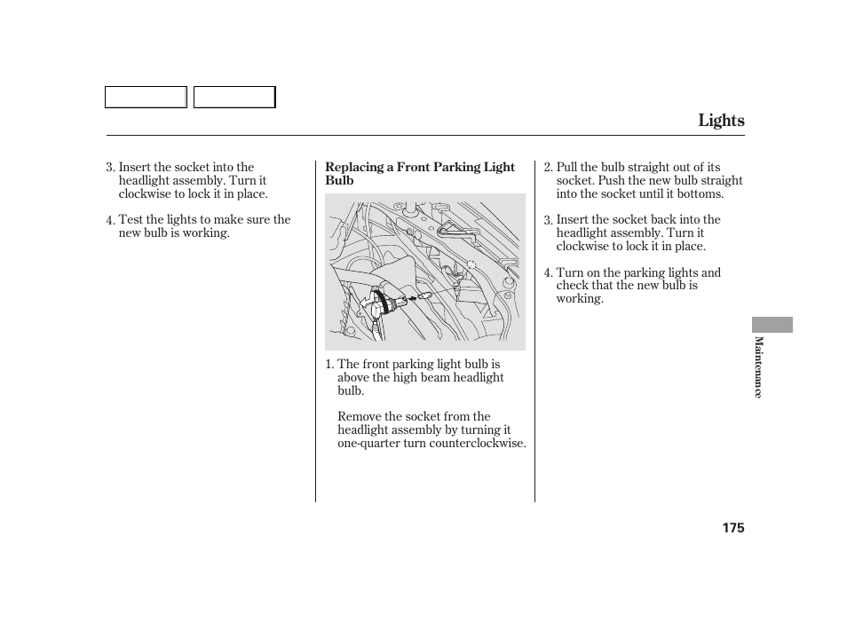 Lights | Acura 2005 RSX - Owner's Manual User Manual | Page 176 / 243