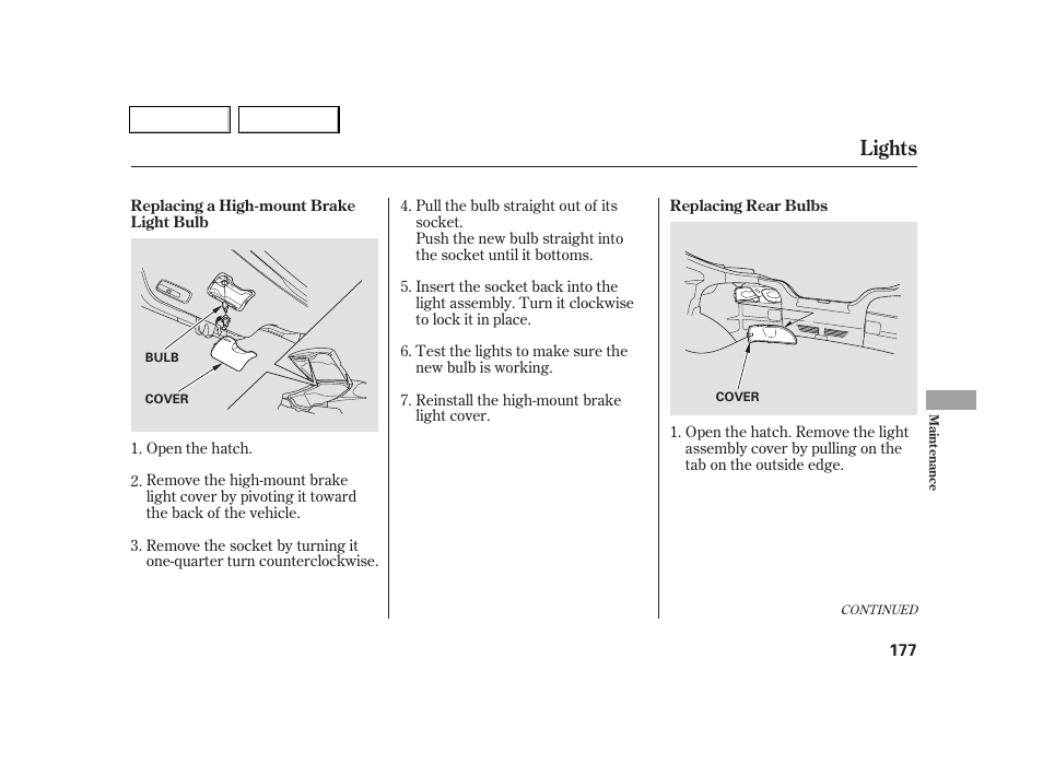 Lights | Acura 2005 RSX - Owner's Manual User Manual | Page 178 / 243