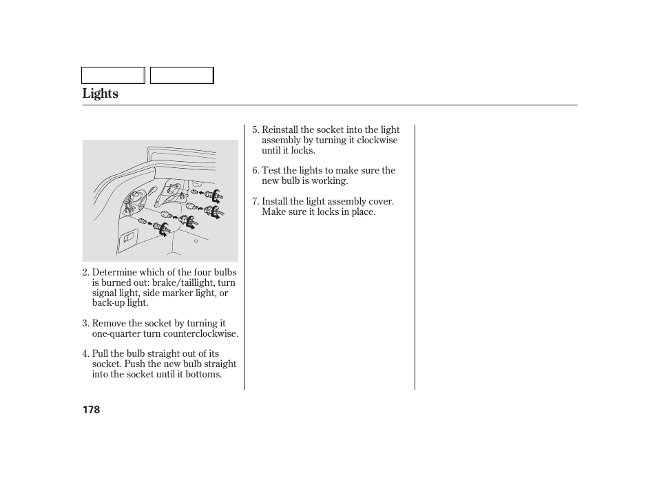 Lights | Acura 2005 RSX - Owner's Manual User Manual | Page 179 / 243