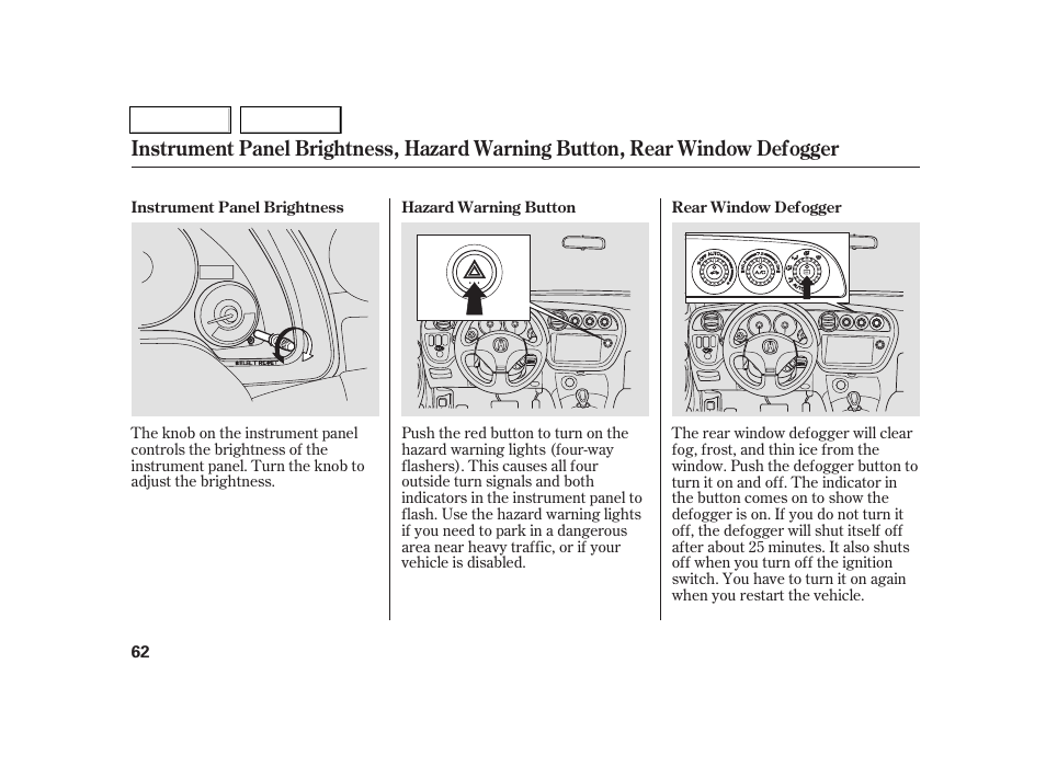 Acura 2005 RSX - Owner's Manual User Manual | Page 63 / 243