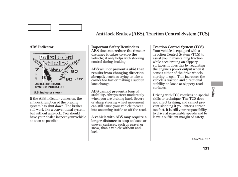 Acura 2005 NSX - Owner's Manual User Manual | Page 133 / 228