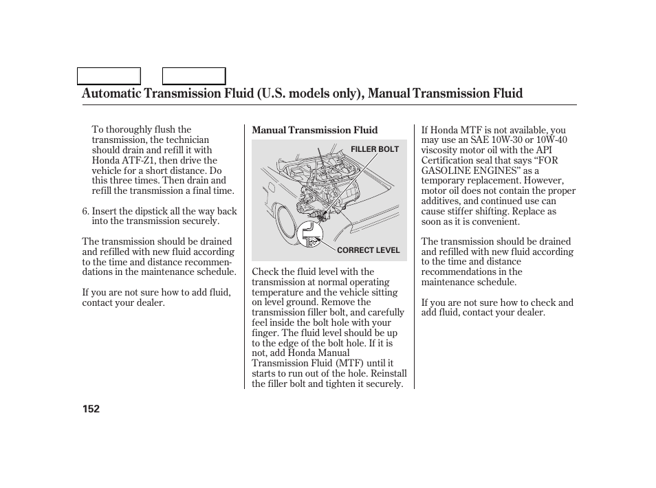 Acura 2005 NSX - Owner's Manual User Manual | Page 154 / 228