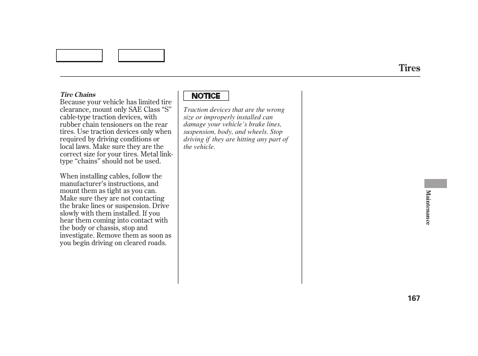 Tires | Acura 2005 NSX - Owner's Manual User Manual | Page 169 / 228