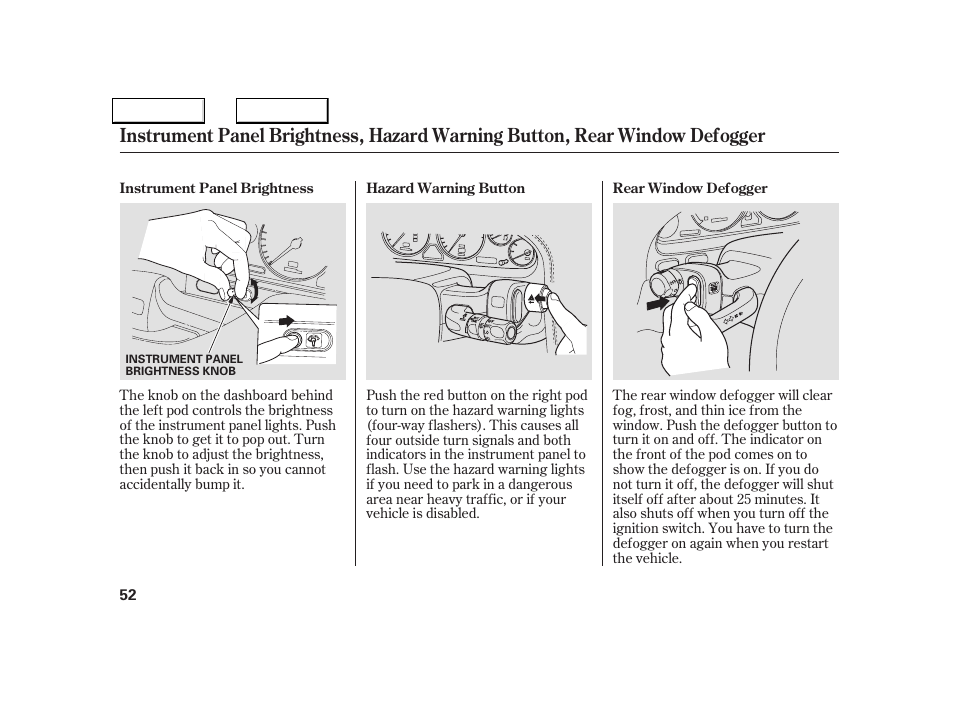 Acura 2005 NSX - Owner's Manual User Manual | Page 54 / 228