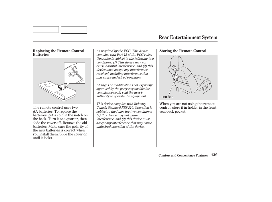 Rear entertainment system | Acura 2004 MDX - Owner's Manual User Manual | Page 143 / 284