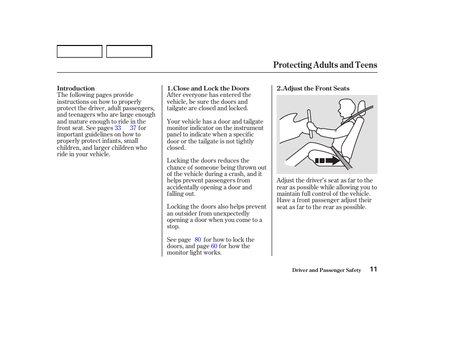 Protecting adults and teens | Acura 2004 MDX - Owner's Manual User Manual | Page 15 / 284