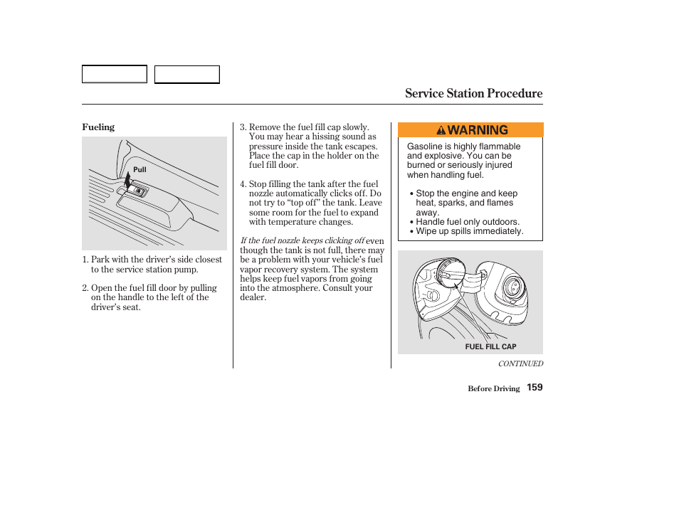 Service station procedure | Acura 2004 MDX - Owner's Manual User Manual | Page 163 / 284