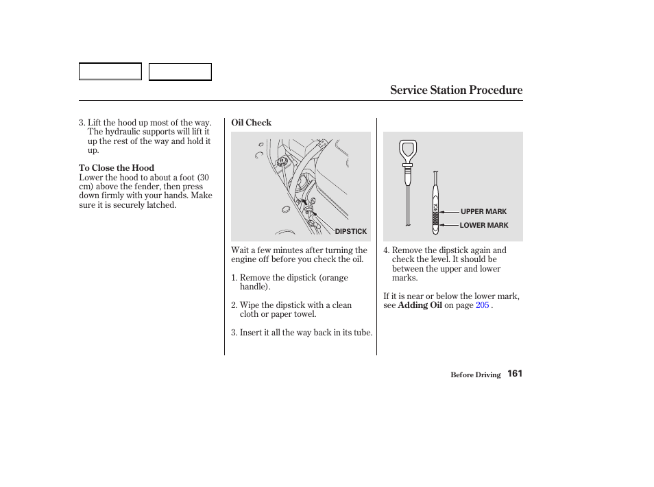 Service station procedure | Acura 2004 MDX - Owner's Manual User Manual | Page 165 / 284